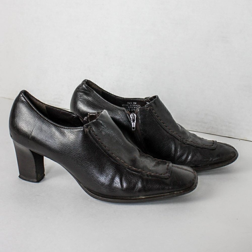 Franco Sarto Ankle Booties Brown Heels 8M